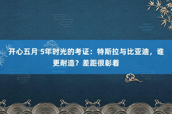 开心五月 5年时光的考证：特斯拉与比亚迪，谁更耐造？差距很彰着