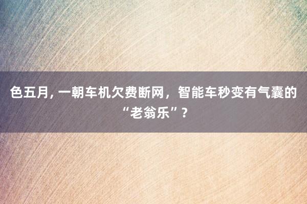 色五月， 一朝车机欠费断网，智能车秒变有气囊的“老翁乐”？