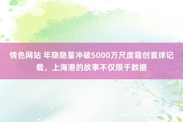 情色网站 年隐隐量冲破5000万尺度箱创寰球记载，上海港的故事不仅限于数据