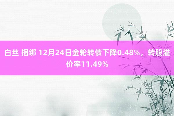 白丝 捆绑 12月24日金轮转债下降0.48%，转股溢价率11.49%