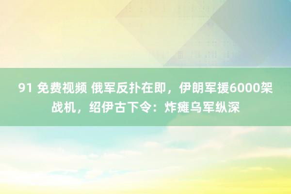 91 免费视频 俄军反扑在即，伊朗军援6000架战机，绍伊古下令：炸瘫乌军纵深