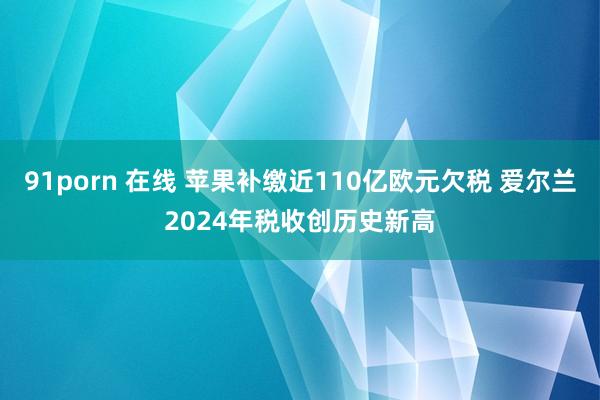91porn 在线 苹果补缴近110亿欧元欠税 爱尔兰2024年税收创历史新高