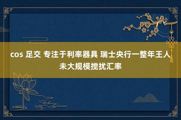 cos 足交 专注于利率器具 瑞士央行一整年王人未大规模搅扰汇率