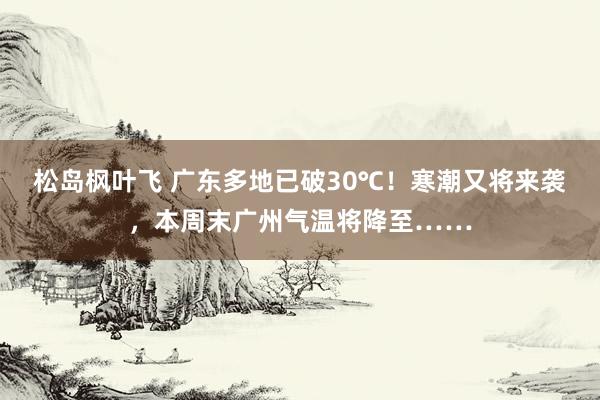 松岛枫叶飞 广东多地已破30℃！寒潮又将来袭，本周末广州气温将降至……