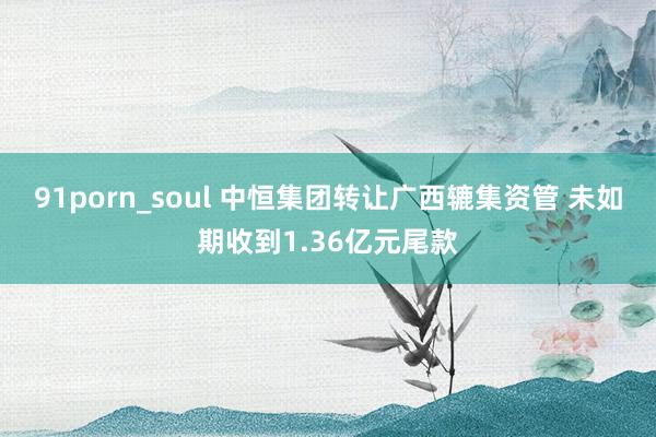 91porn_soul 中恒集团转让广西辘集资管 未如期收到1.36亿元尾款