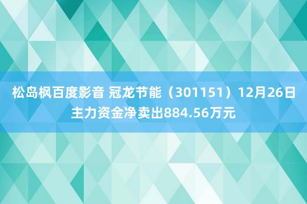 松岛枫百度影音 冠龙节能（301151）12月26日主力资金净卖出884.56万元