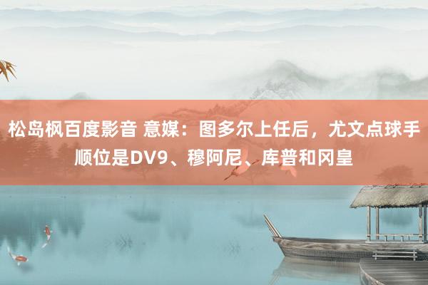 松岛枫百度影音 意媒：图多尔上任后，尤文点球手顺位是DV9、穆阿尼、库普和冈皇