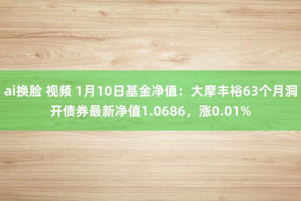 ai换脸 视频 1月10日基金净值：大摩丰裕63个月洞开债券最新净值1.0686，涨0.01%