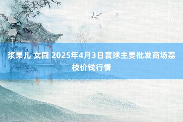 浆果儿 女同 2025年4月3日寰球主要批发商场荔枝价钱行情