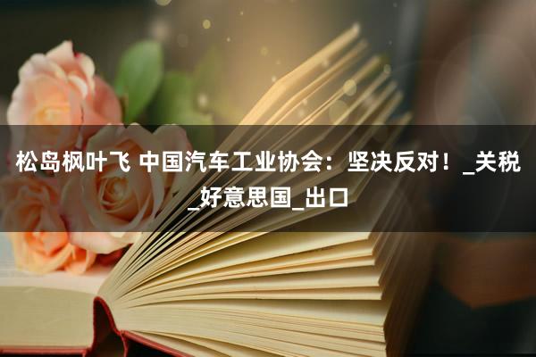 松岛枫叶飞 中国汽车工业协会：坚决反对！_关税_好意思国_出口