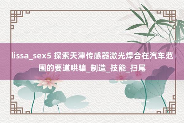 lissa_sex5 探索天津传感器激光焊合在汽车范围的要道哄骗_制造_技能_扫尾