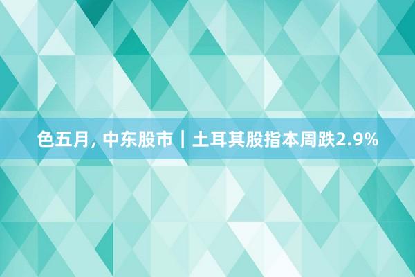 色五月， 中东股市｜土耳其股指本周跌2.9%