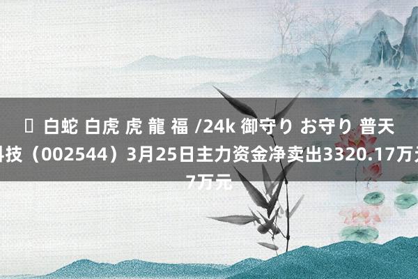 ✨白蛇 白虎 虎 龍 福 /24k 御守り お守り 普天科技（002544）3月25日主力资金净卖出3320.17万元