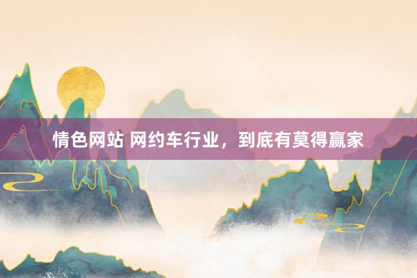 情色网站 网约车行业，到底有莫得赢家