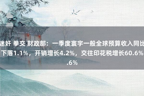 迷奸 拳交 财政部：一季度寰宇一般全球预算收入同比下落1.1%，开销增长4.2%，<a href=
