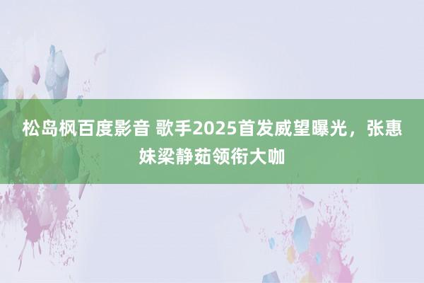 松岛枫百度影音 歌手2025首发威望曝光，张惠妹梁静茹领衔大咖