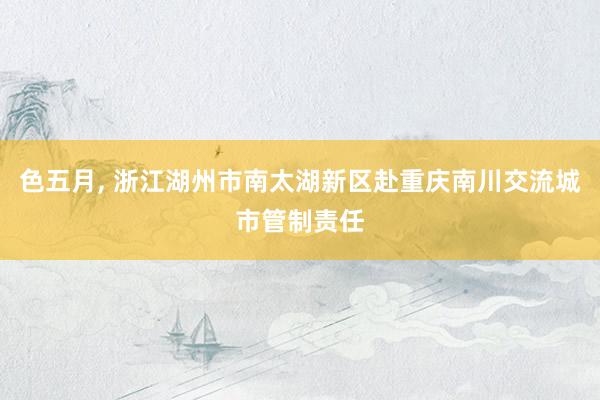 色五月， 浙江湖州市南太湖新区赴重庆南川交流城市管制责任